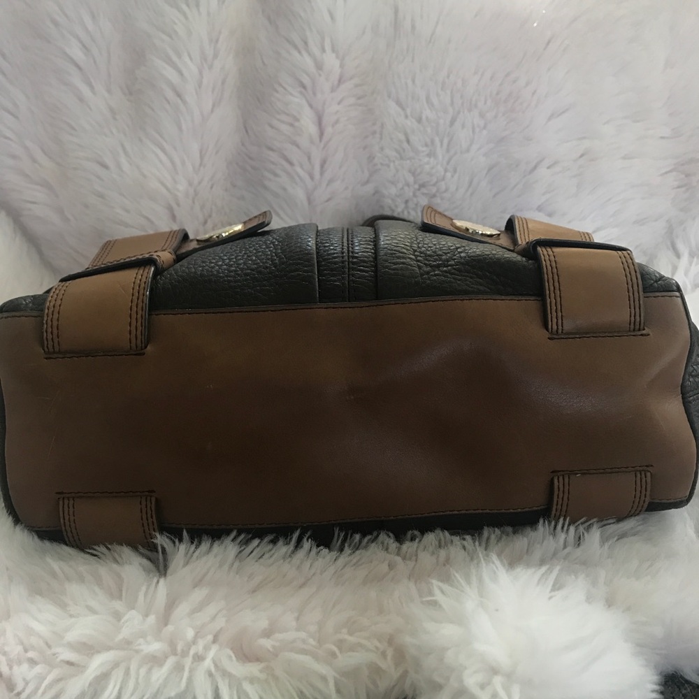 Vintage Michael Kors Harness brown tan pebbled leather purse - Picture 6 of 13